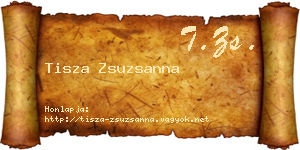 Tisza Zsuzsanna névjegykártya